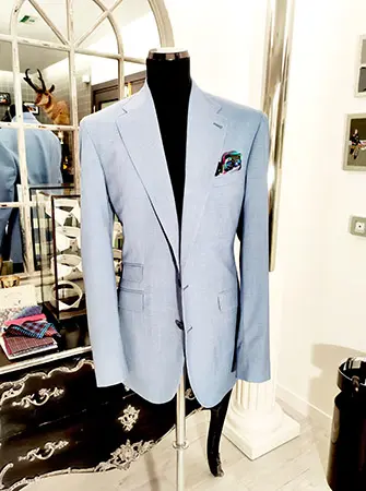 Chaqueta sport caballero azul cielo - servicio sastrería en Logroño