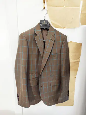 Chaqueta sport caballero marrón cuadro - sastre Logroño