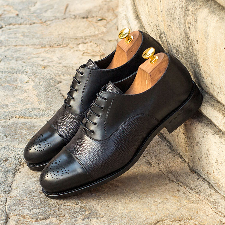 zapato de novio clásico negro oxford